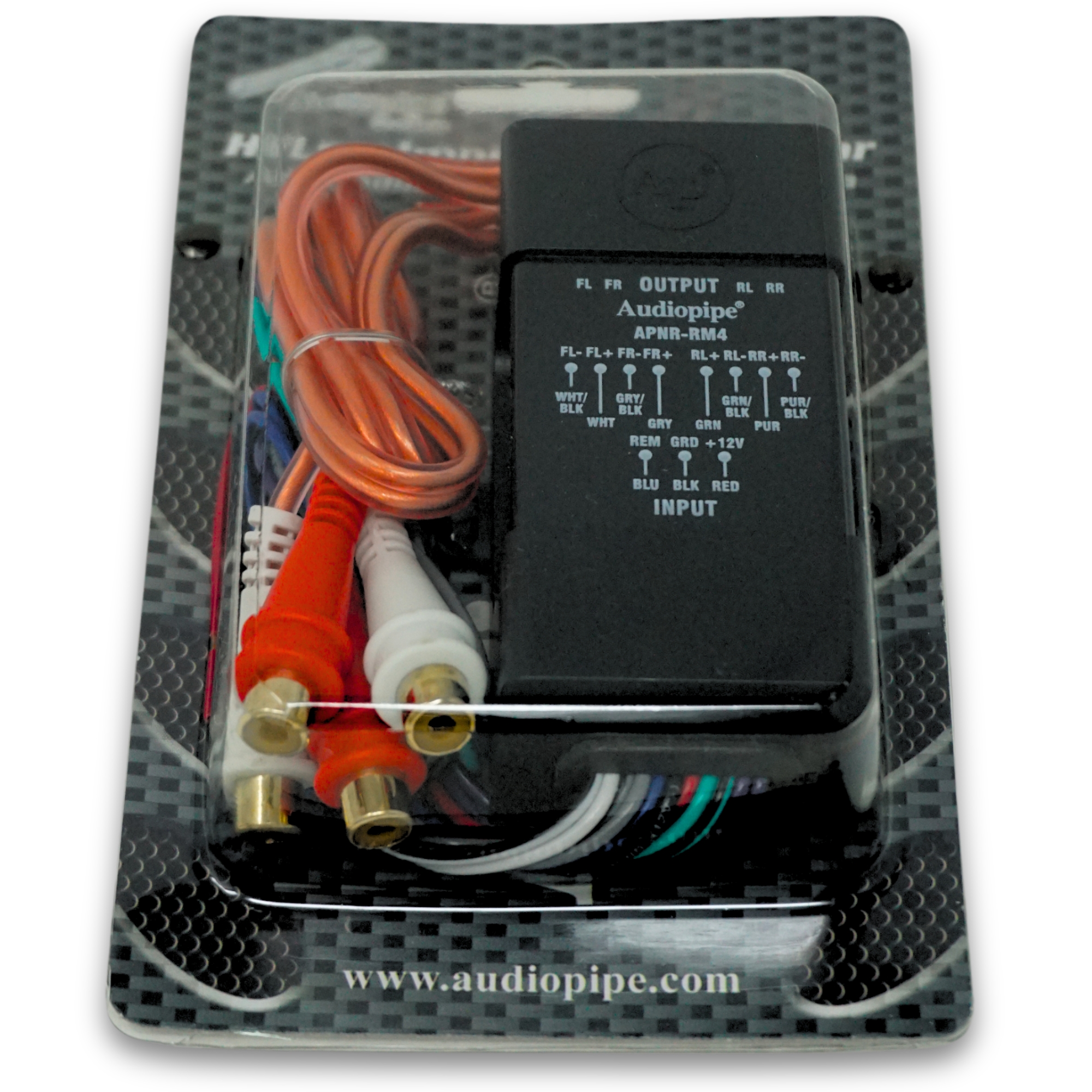 Adaptador de Impedancia Audiopipe APNR-RM4 - 4 RCA, 25 Watts.