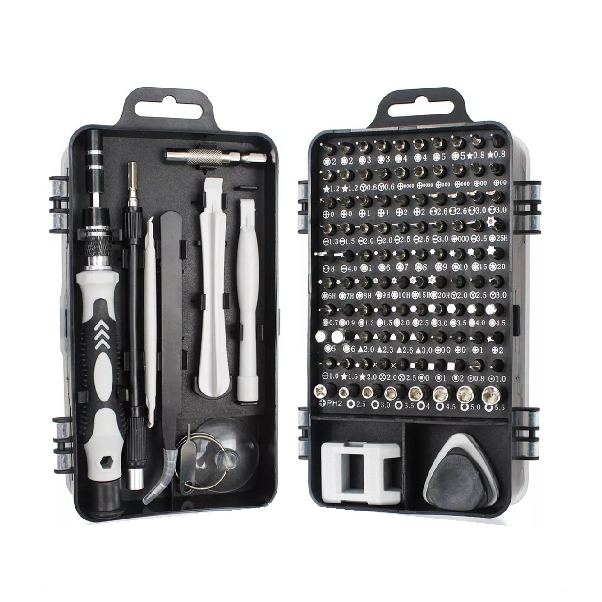 Kit De Desarmadores Y Herramientas De Precisión 115 Pzs Negro