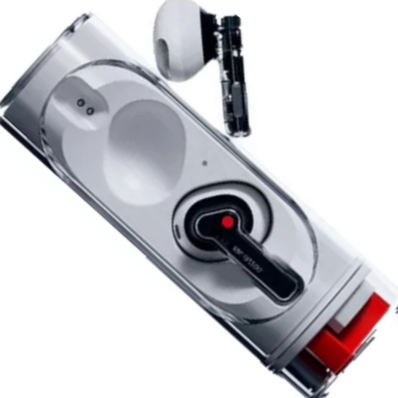 Audífonos in-ear gamer inalámbricos Nothing Ear (stick) blanco con luz LED