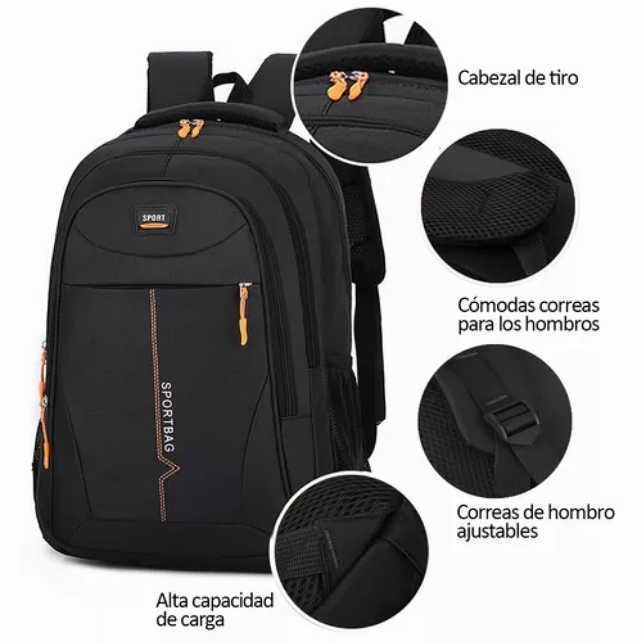 Moda Casual Bolsa De Hombro Gran Capacidad Escuela Secundaria Estudiante Mochila De Viaje Mochila Deportiva