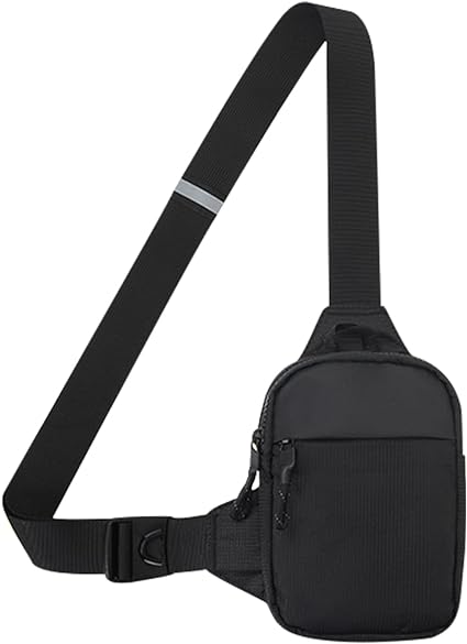 A Mini Bolso Cruzado En El Pecho,Para Hombre Y Mujer Con Bolsillos Dobles,Riñonera Impermeable Con Manos Libres,Adecuado Para Deportes Al Aire Libre,Correr Y Viajar.