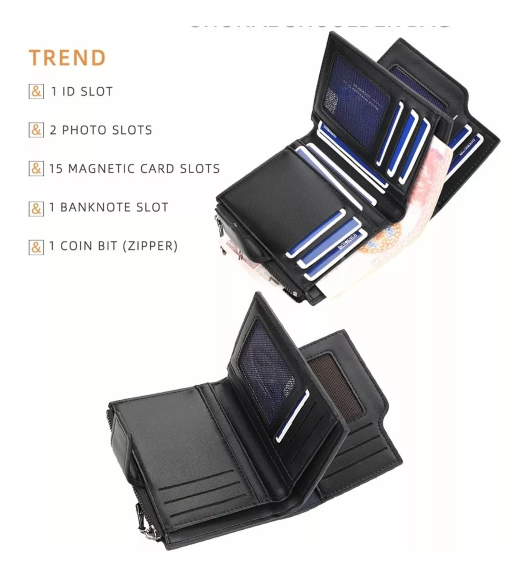 Juvenil Y Excelente Cartera, Monedero De Dama,multifunción.