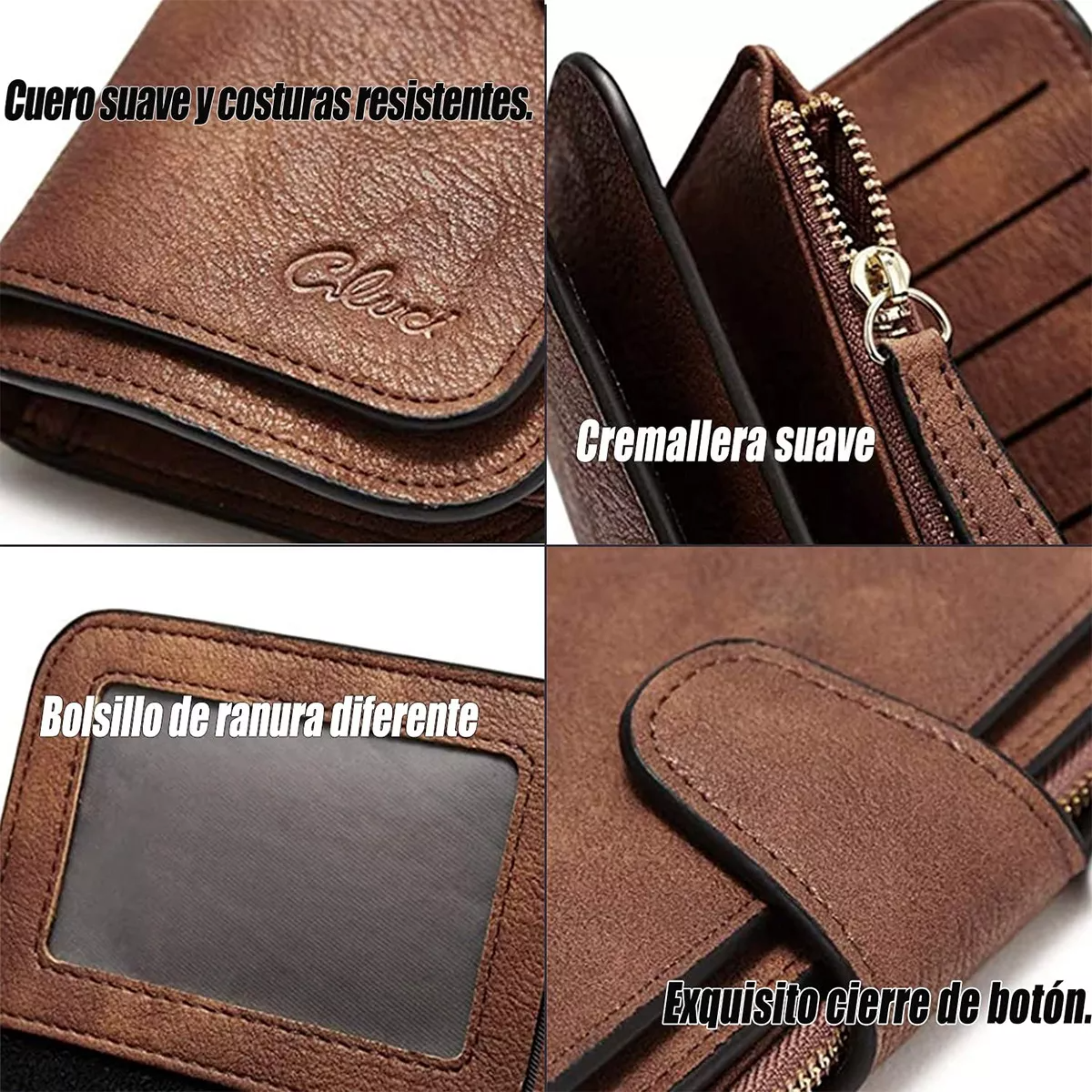 Juvenil Y Excelente Cartera Con Monedero Para Mujer Dama.