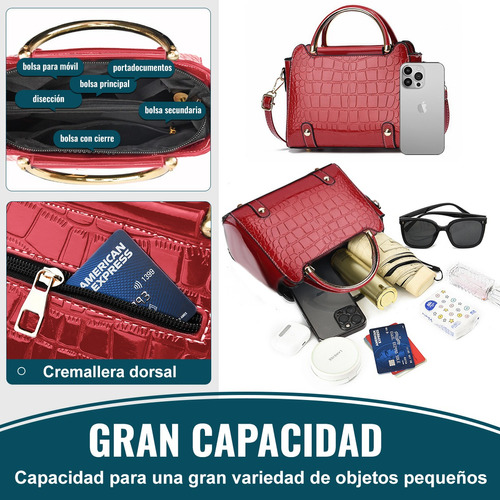 Bolsa Bandolera Mujer Moda Cartera Crossbody Tote Hombro