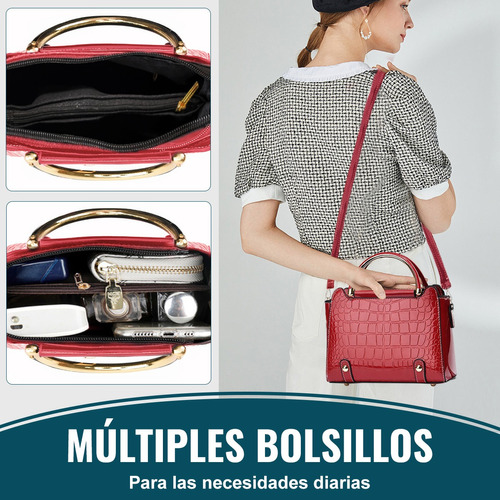 Bolsa Bandolera Mujer Moda Cartera Crossbody Tote Hombro