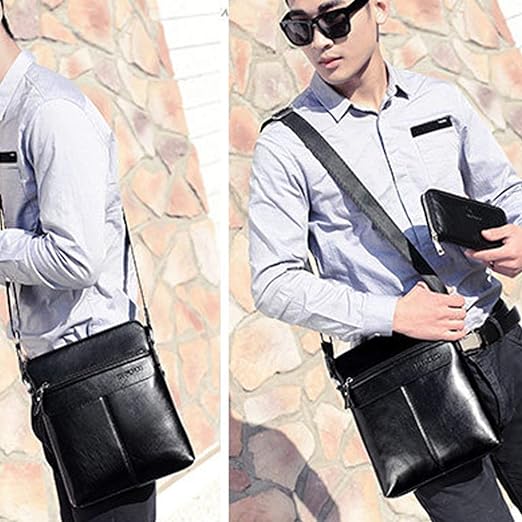 A Bolso de Mano de Cuero para Hombres, Bolsos de hombres, Maleta Para Oficina,Bolsos de hombro vintage para hombre, Bolso bandolera de lona para uso multiusos.