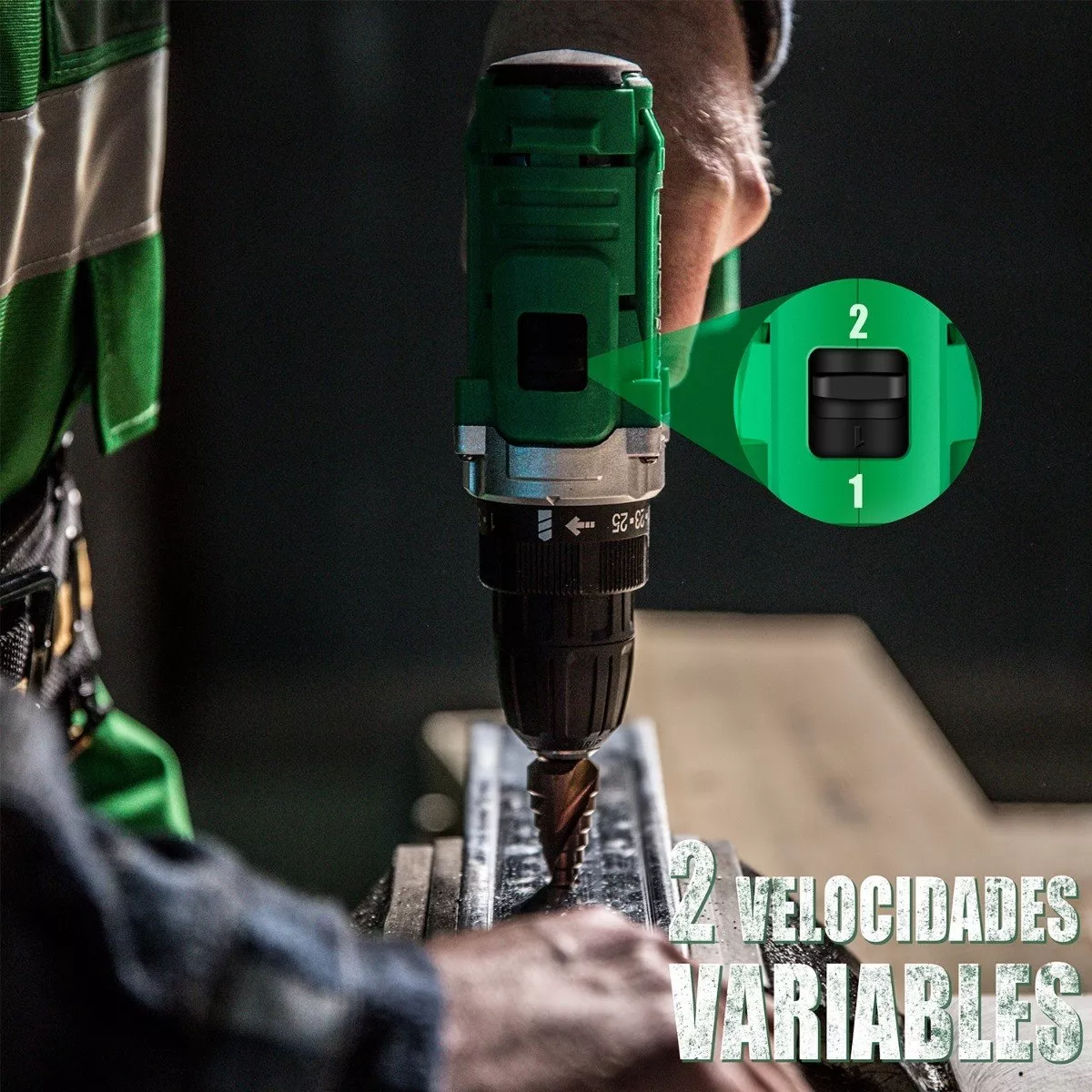 Taladro Atornillador Inalámbrico Con 1 Batería Estuche y Accesorios