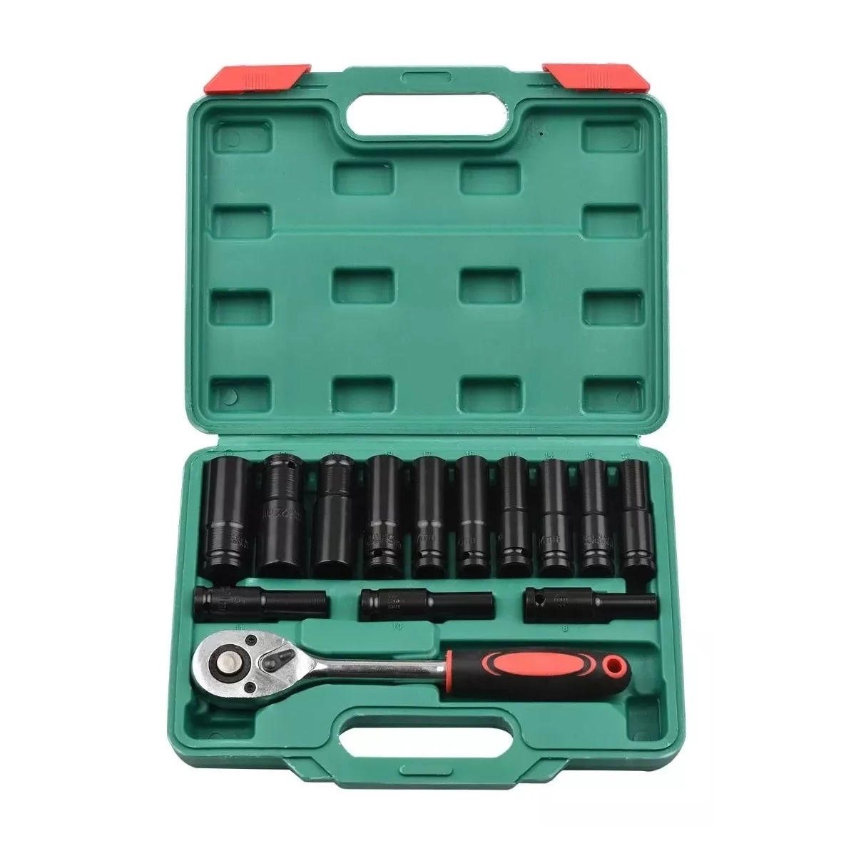 Juego De Llaves De Vaso Electrico Con Llave Carraca 14 Pzs Estuche