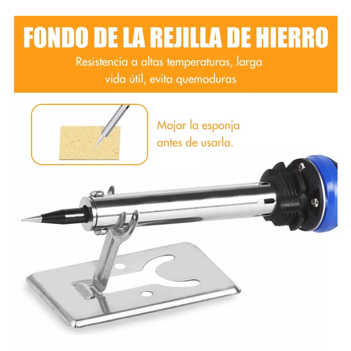 Kit Del Soldador, 60w Temperatura Ajustable, Puntas, Soporte.