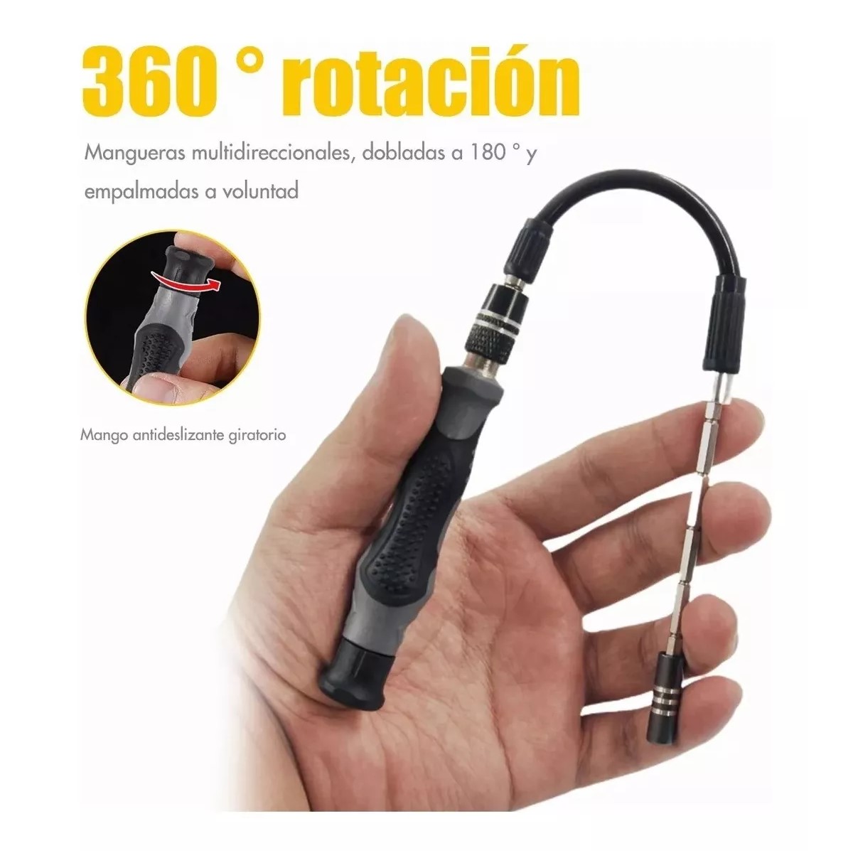 Juego De Desarmadores y Kit Destornilladores Negro 124 pz