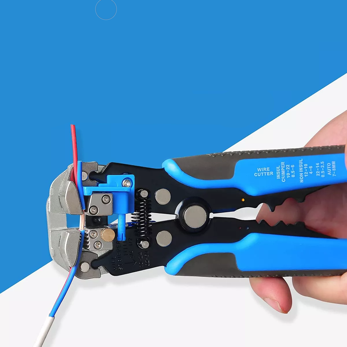 Pinza Pela Cable Automática Pinzas Cortadoras Cable 5 Y 1 Azul/Gris 
