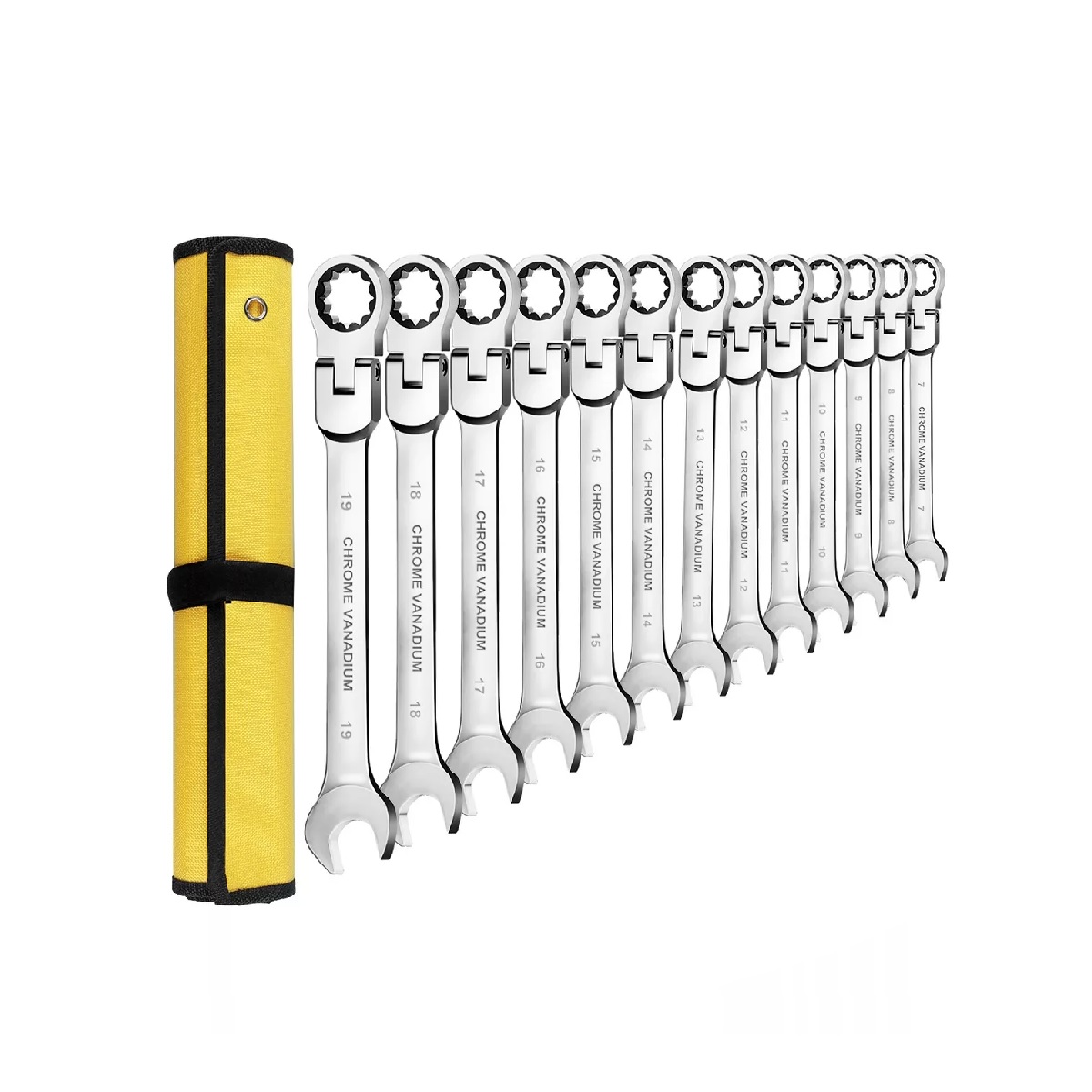 Kit De Llaves De Matraca Mecánicas, 13 Piezas Gris.