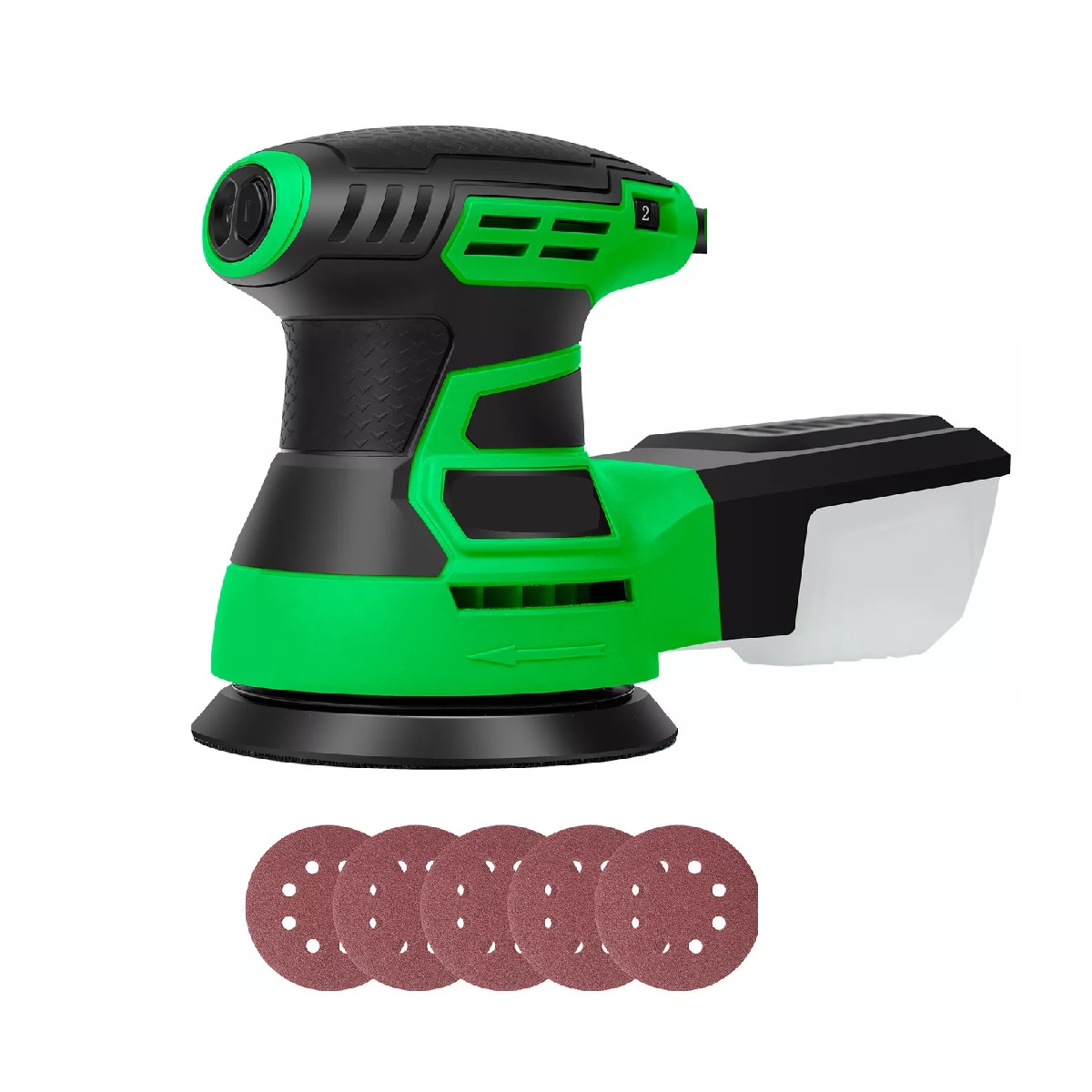 Lijadora roto orbital verde y negro 60Hz 450W 127V.