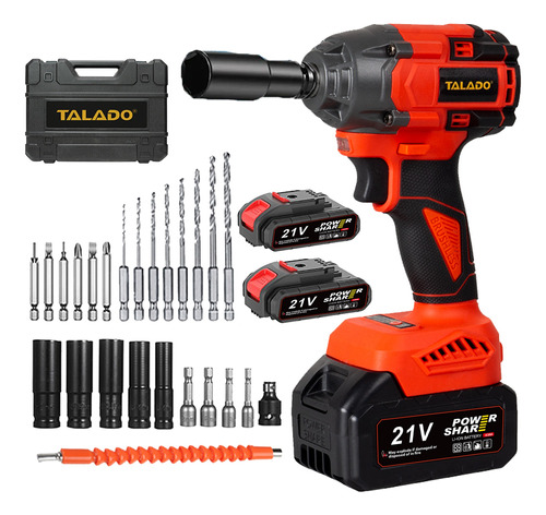 Kit Llave De Impacto Inalámbrica Taladro Con 2 Batería 4.0ah