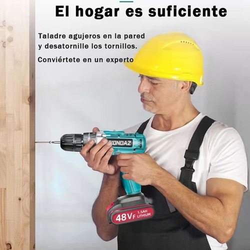 Taladro Atornillador Alto Impacto Con 2 Baterías De Litio