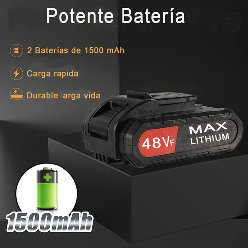 Taladro Atornillador Inalámbrico Con 2 Batería De Litio