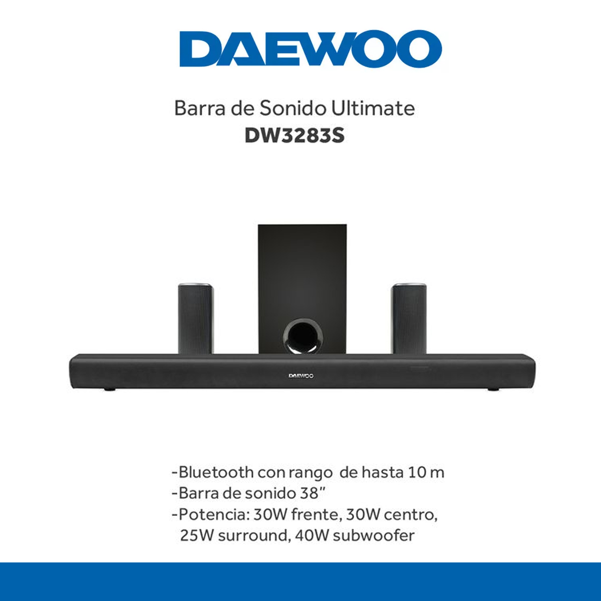 Barra De Sonido Con Subwoofer Daewoo Ultimate 5.1 Bluetooth