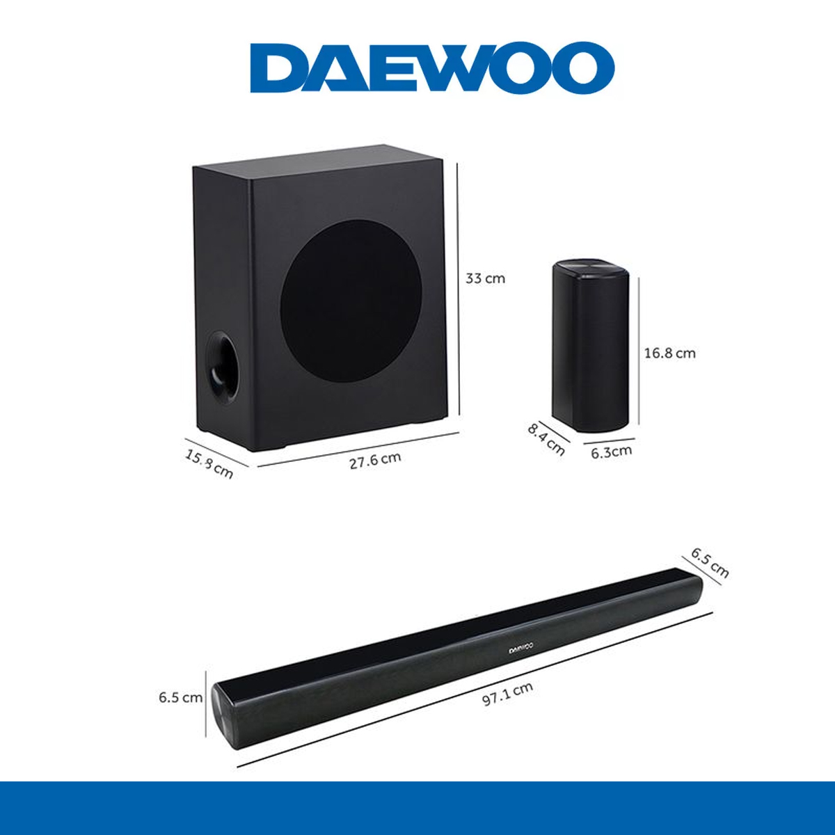 Barra De Sonido Con Subwoofer Daewoo Ultimate 5.1 Bluetooth