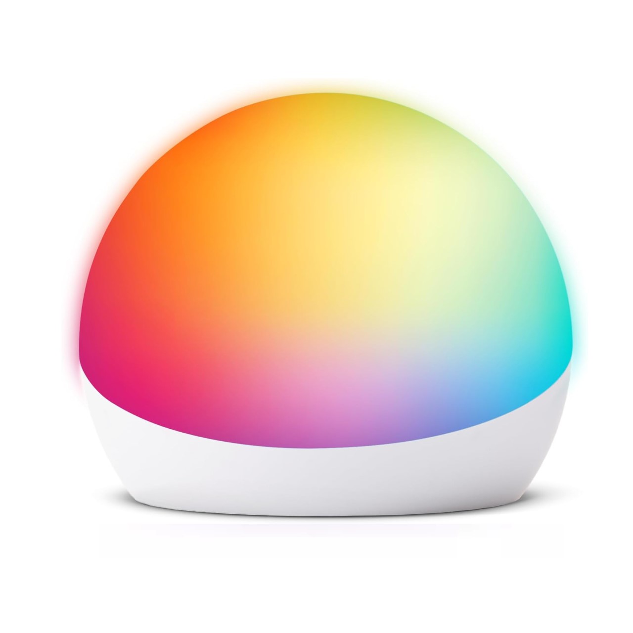 Lámpara inteligente multicolor Amazon Echo Glow blanco.