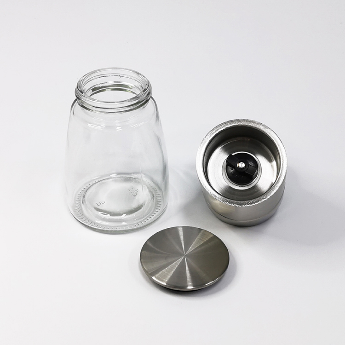 Ilios Innova Set de molinos de sal y pimienta manuales molinillos para especias de acero inoxidable rellenables