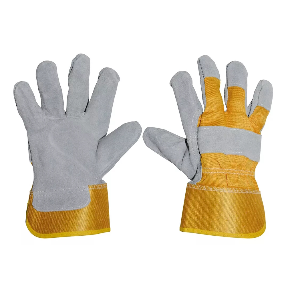 Guantes Cortos Carnaza Loneta Uso Pesado Unitalla Surtek.