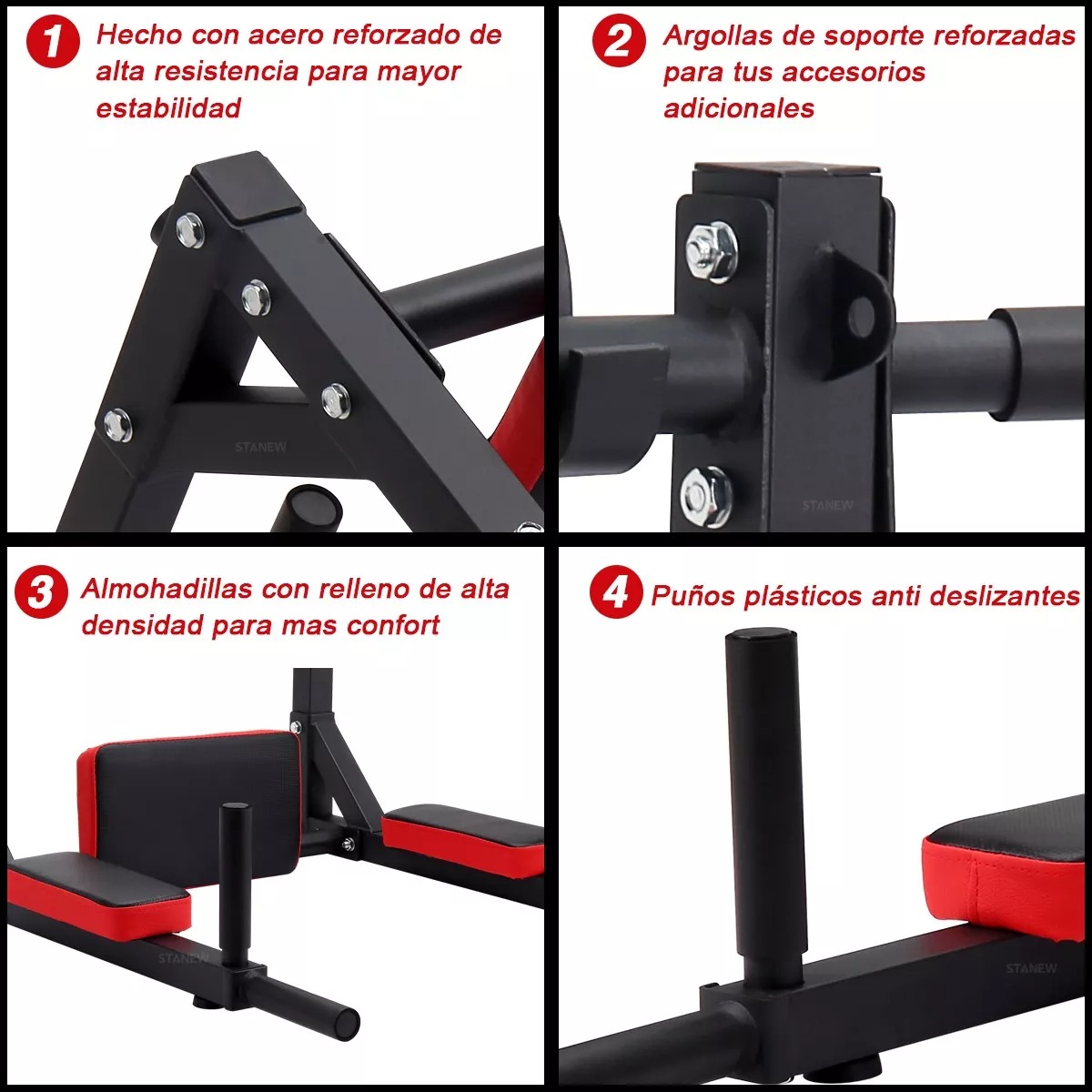 Barra 8en1 Dominadas Pared Gym Multifuncional Box Pesas