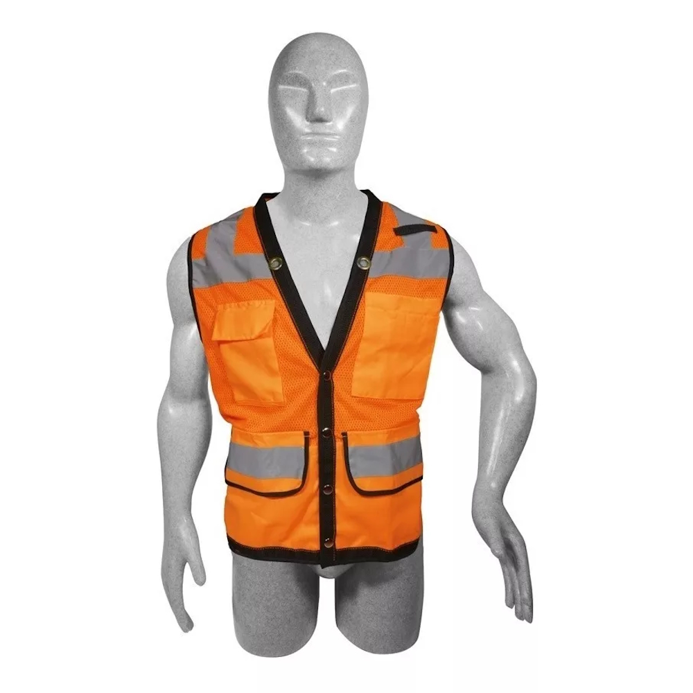 Chaleco Alta Visibilidad Malla Naranja Unitalla Surtek.