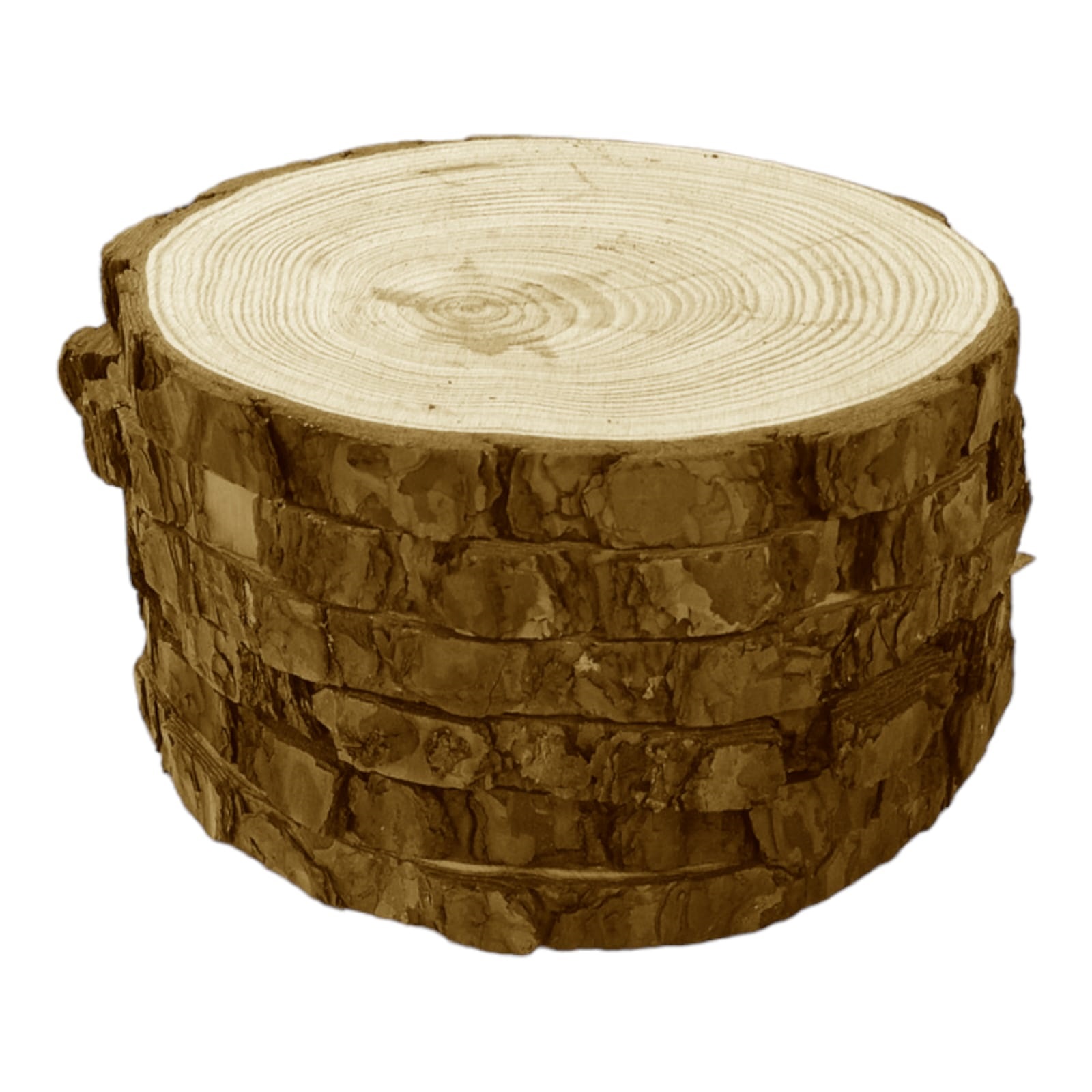 6 Rodajas De Madera Rústica Para Decoración 21 X 2 Cm
