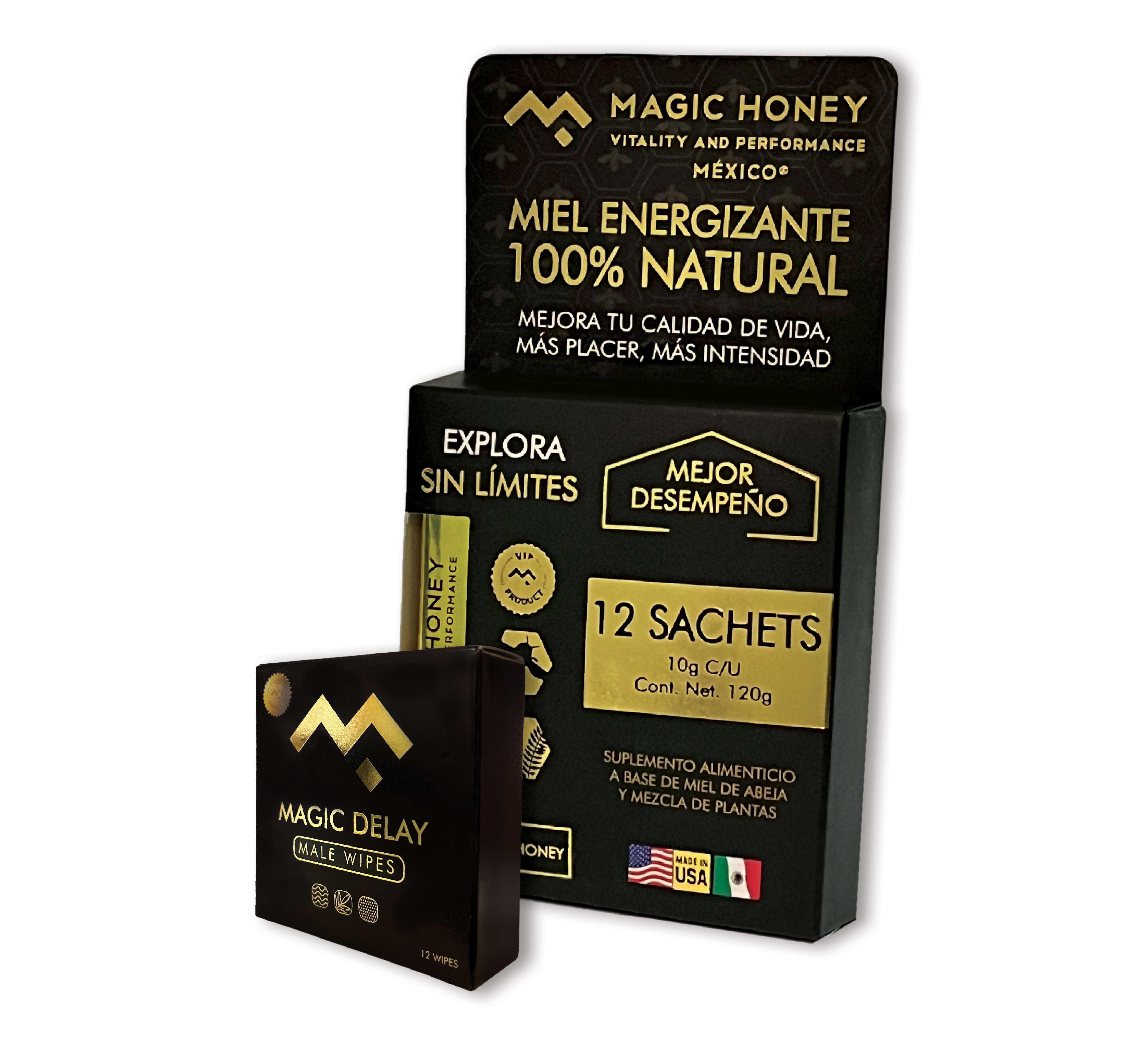 Magic Honey Miel Vip Original Organica DUO 12 Sachet + 12 Magic Delay