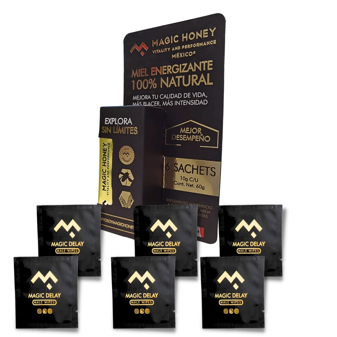 Magic Honey Miel Vip Original Organica 6 Sachet + 6 Magic Delay
