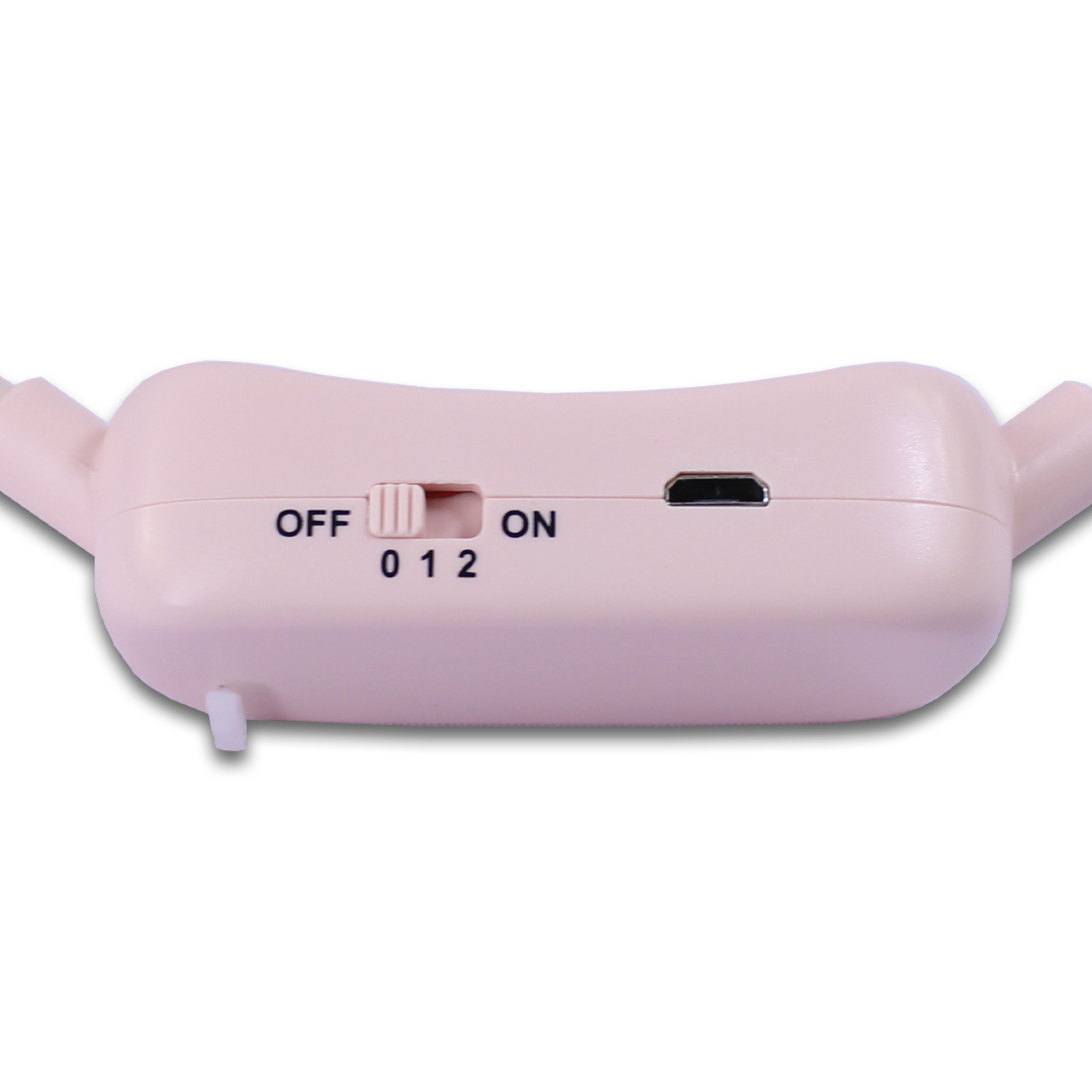 Ventilador Deportivo De Cuello Colgante Flexible Rosa 1.5w.