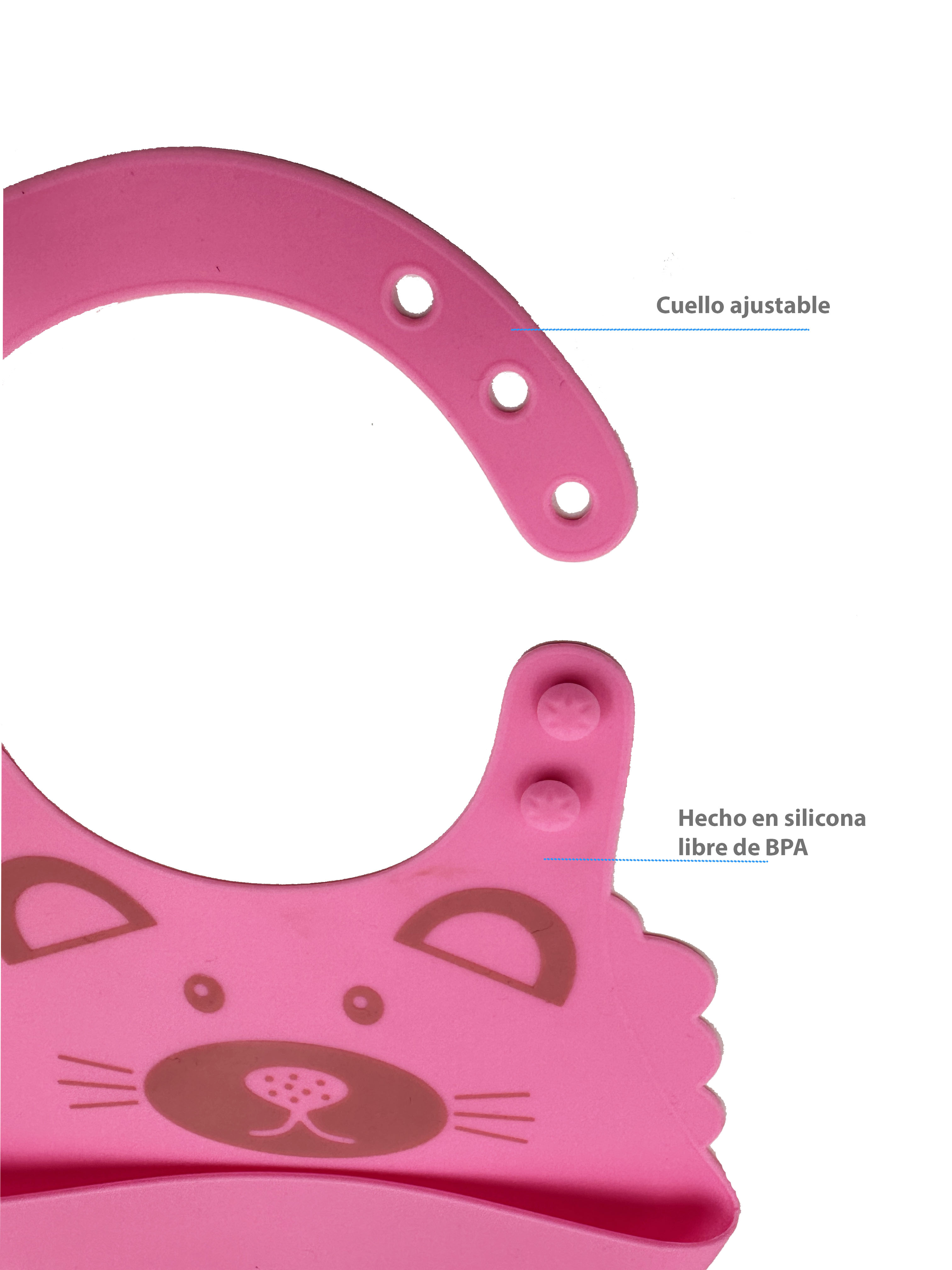 Set de 3 Baberos para Bebé y Plato con Cubiertos en Silicona.