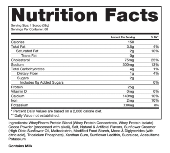 Proteina Whey Phorm Dragon Pharma 5LB (60 SERV) Cappuccino.
