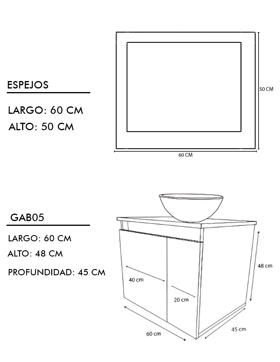 Gabinete Para Baño Con Ovalin Y Espejo Decorativo Decomobil