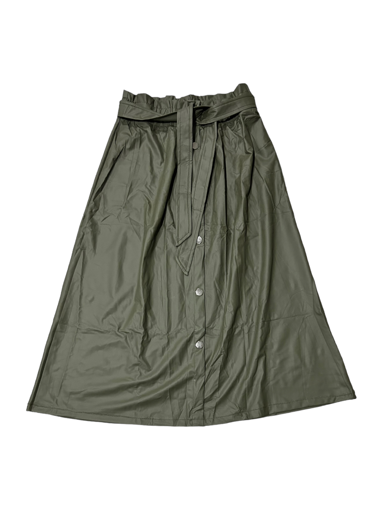 Maxi Falda Vinipiel Color Negra Para Mujer.