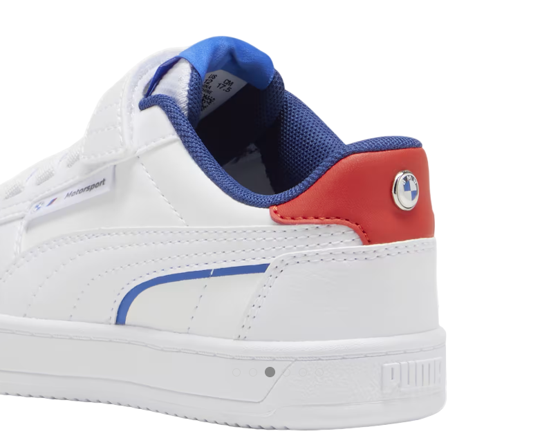 Tenis Casual Puma Caven 2.0 BMW Color Blanco Para Nino