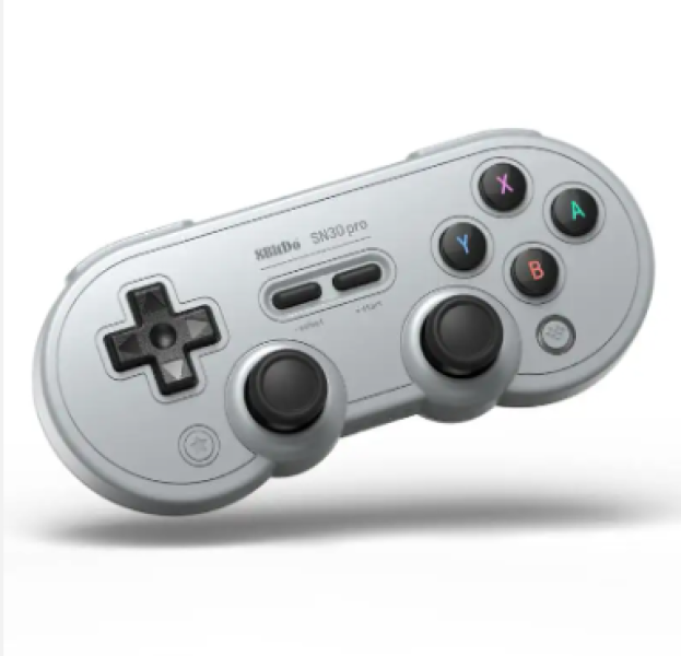 Control Joystick Inalámbrico 8bitdo Sn30 Pro G Classic Gris.