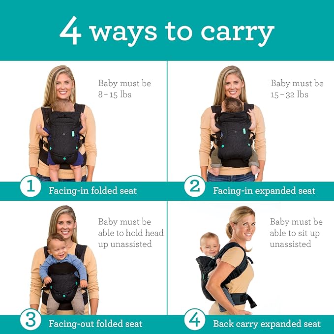 A Infantino Flip 4-in-1 Convertible Carrier - BLACK.