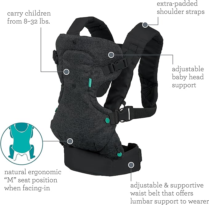 A Infantino Flip 4 in 1 Convertible Carrier BLACK