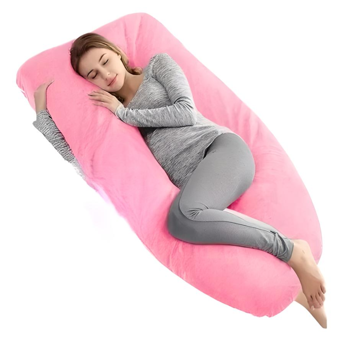 Almohada Para Embarazo Y Lactancia Jumbo Rosa