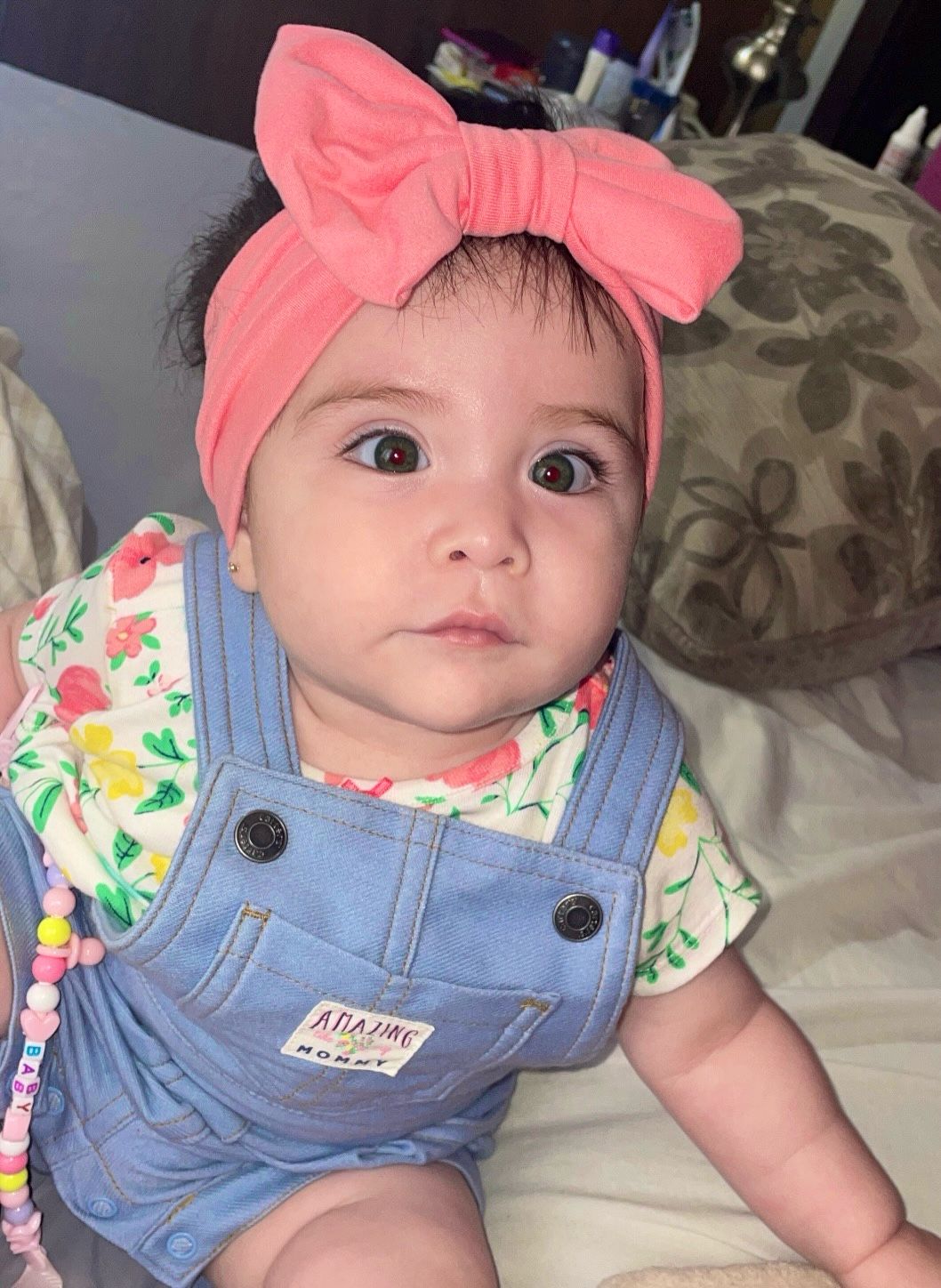 6 Banditas para bebe niña 0-6 M, Turbantes tiaras de moño, accesorios bebe, regalo baby.