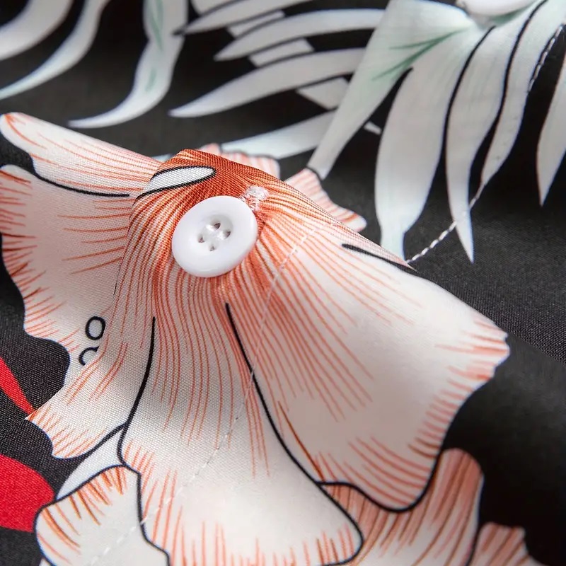Camisa Manga Corta Con Estampado Flores.