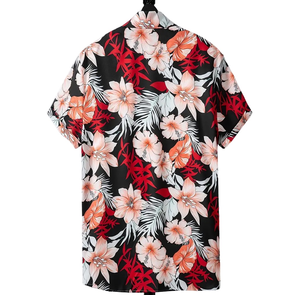 Camisa Manga Corta Con Estampado Flores.