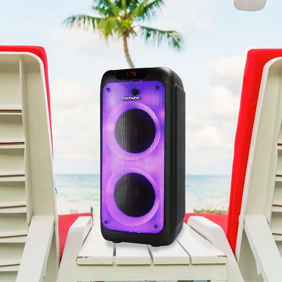 Bocina recargable bluetooth 2x8"" DW PARTY 2000