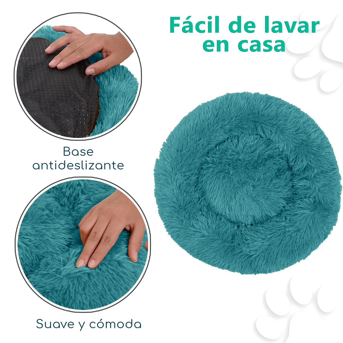 Cama Felpa Lisa Tipo Dona Suave Acolchonada Para Perro o Gato Anti Estres Comoda MOD.-04.