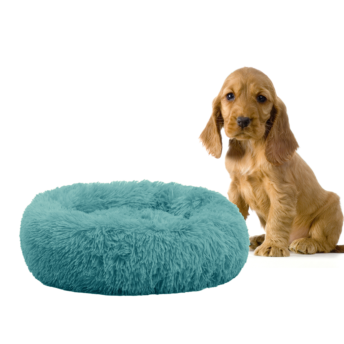 Cama Felpa Lisa Tipo Dona Suave Acolchonada Para Perro o Gato Anti Estres Comoda MOD.-04.