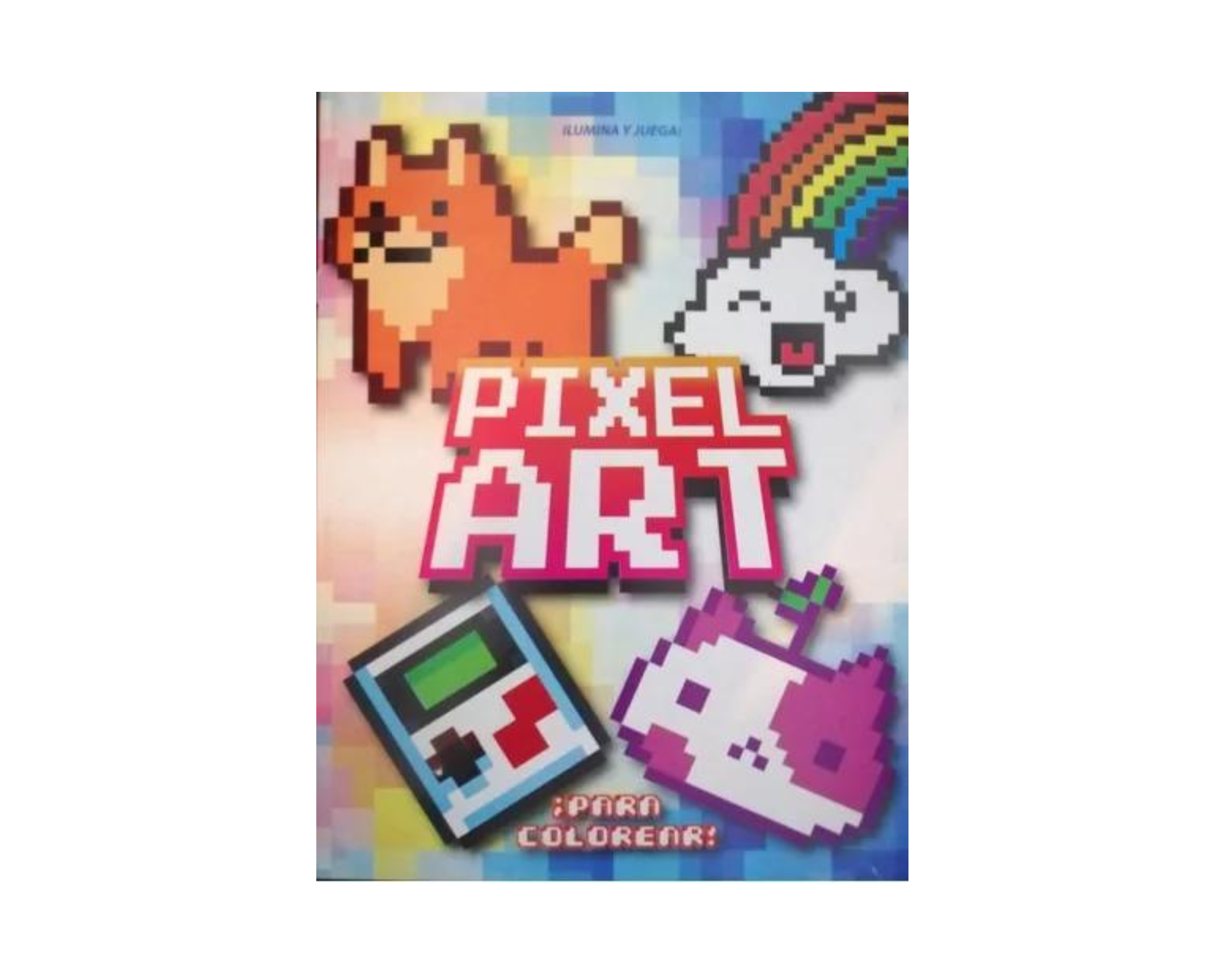 4 Libros Para Colorear Iluminar Arte Pixelado Pixel Niños.