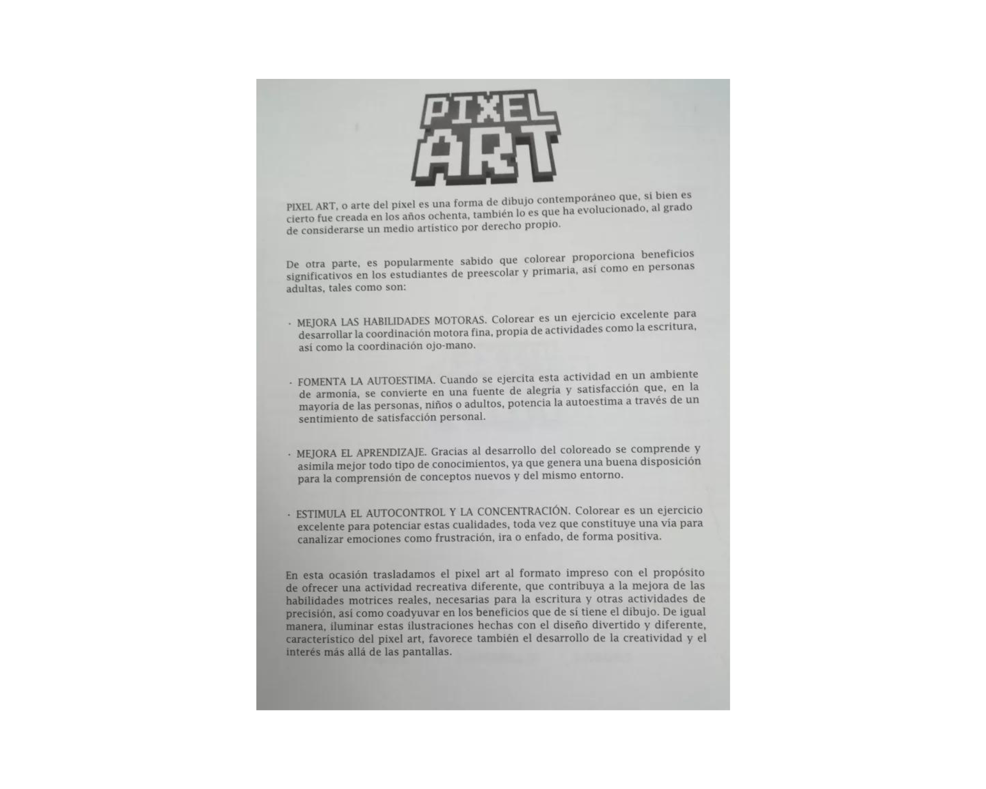 4 Libros Para Colorear Iluminar Arte Pixelado Pixel Niños.