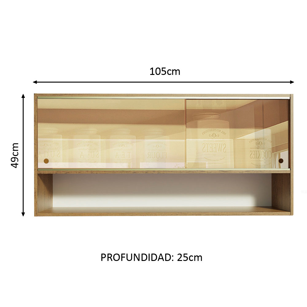 Alacena Gabinete Superior Cocina Emilly Madesa 105cm MM