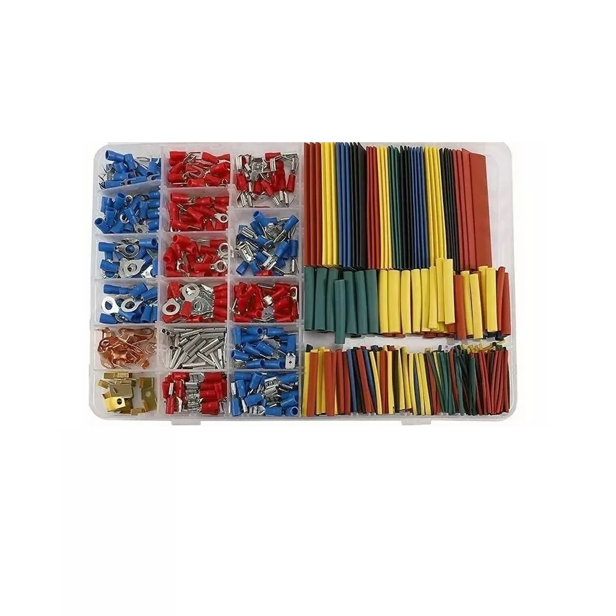 Set 678 Terminales Aisladas Conectores Para Cable Eléctrico colores.